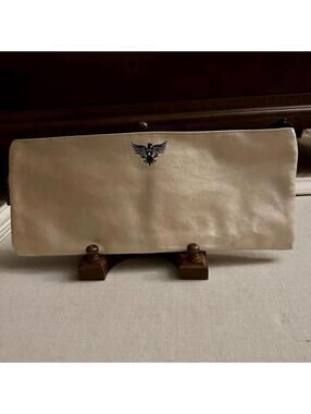 Apatchy London gold leather case w stitched Union Jack NWOT + patches